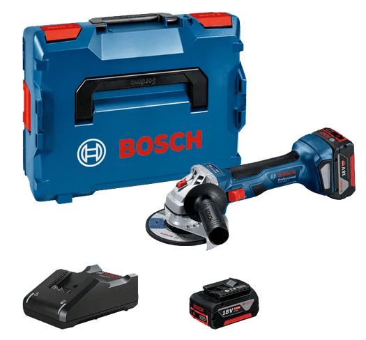 Meuleuse sans fil BOSCH GWS 18V-7 (GWS18-125VLI) en Cofftet L-Boxx + 2 batteries