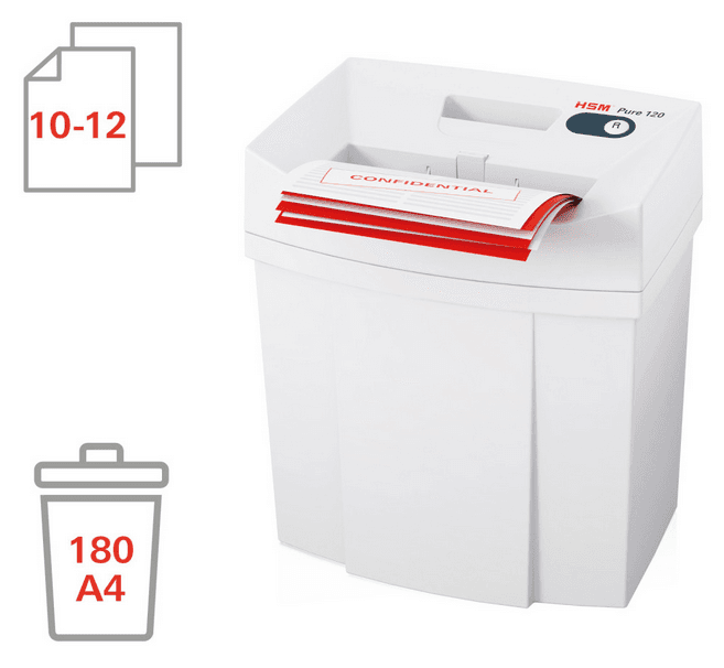 Destructeur de documents individuel 120 Pure 3,9 mm HSM