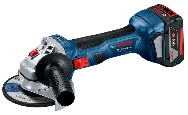 Meuleuse sans fil BOSCH GWS 18V-7 (GWS18-125VLI) en Cofftet L-Boxx + 2 batteries