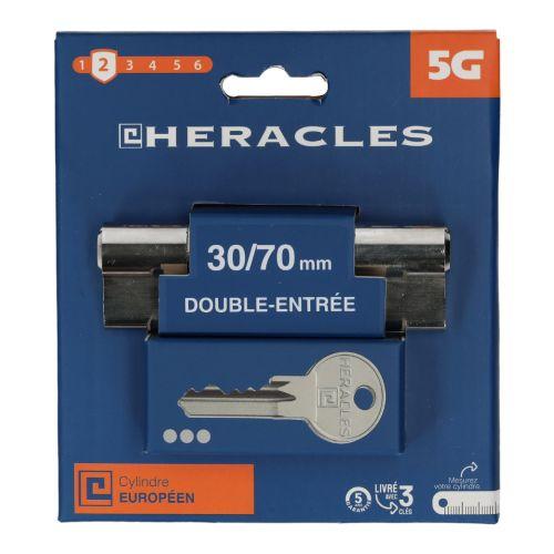 HERACLES ZL-C100011 cylindre à double entrée 5 goupilles 5G 30 x 40 mm laiton ni
