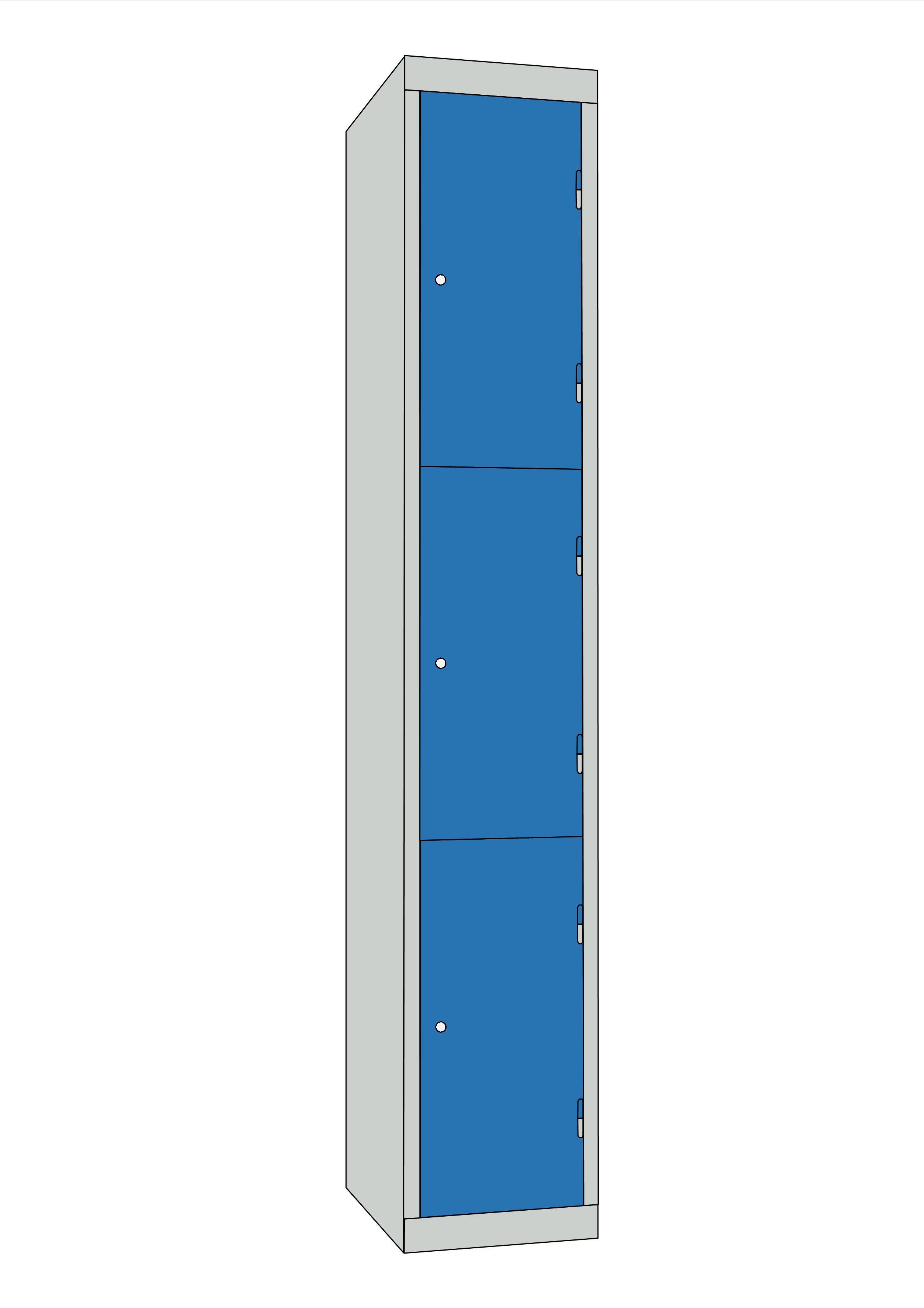 CASIER MONOBLOC 3 CASES 1 COLONNE 300 X 500 X 1800