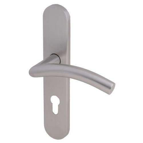 Ensemble double bequille sur plaque JADE série 1494 - Clé I - inox