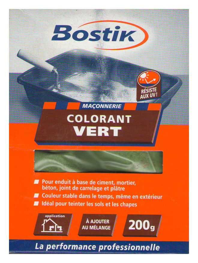 COLORANT PR MORTIER CIMENT ETC