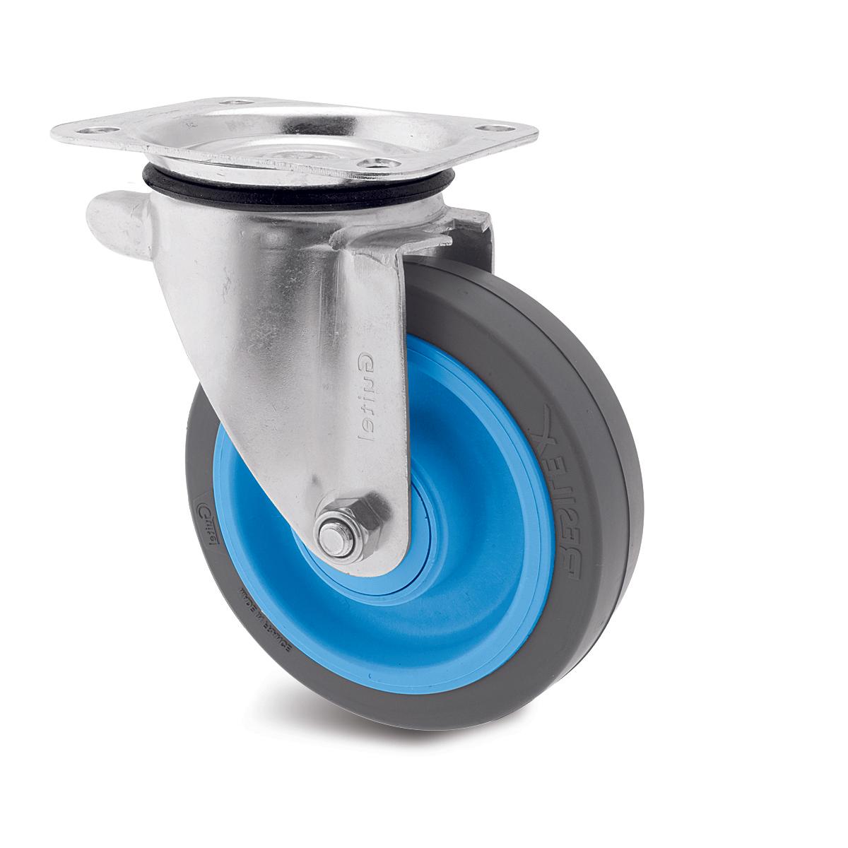 ROULETTE CAOUTCHOUC PIVOTANTE RESILEX