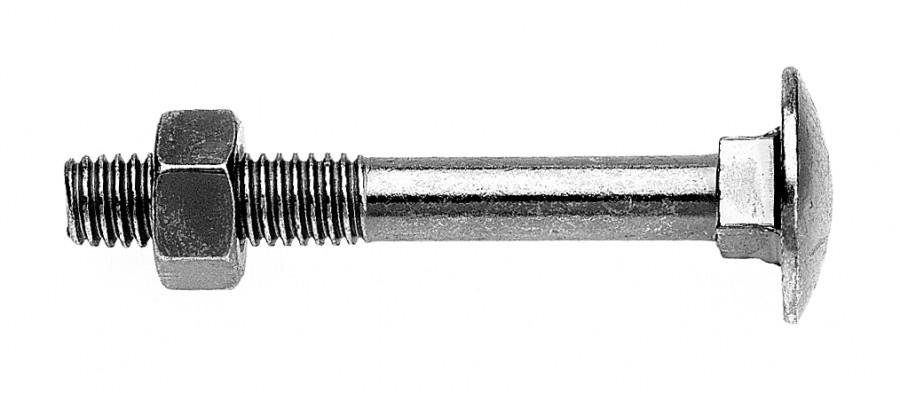 Boulon JAPY tête ronde collet carré TRCC - Acier zingué