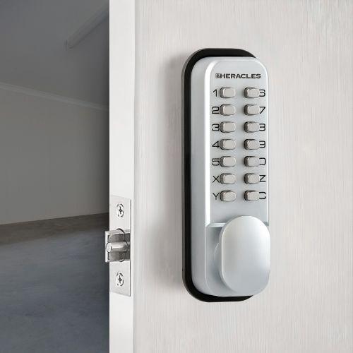 HERACLES HCODE-E serrure à code mécanique à larder pêne demi-tour réversible HCO