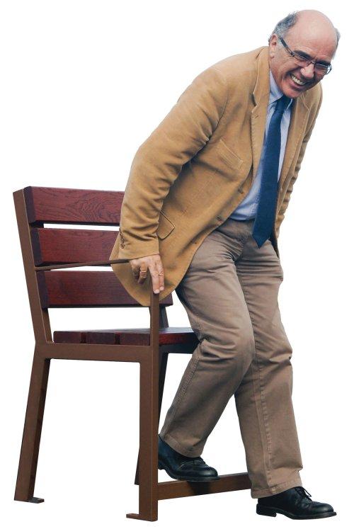 FAUTEUIL ET BANC ACIER BOIS ACAJOU 600 SPECIAL SENIOR