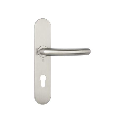 Ensemble double bequille sur plaque JADE série 1094 - Clé I - inox brossé