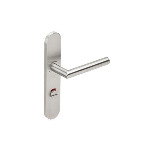 Ensemble double bequille sur plaque JADE série 1394 - voyant- inox brossé