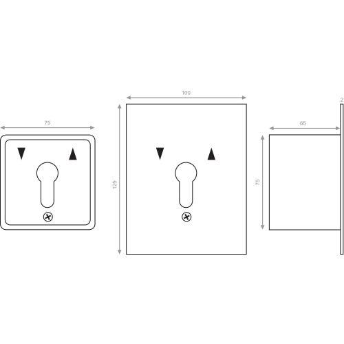 HERACLES GMSR1-2T contacteur à clé àencastrer 2 temps