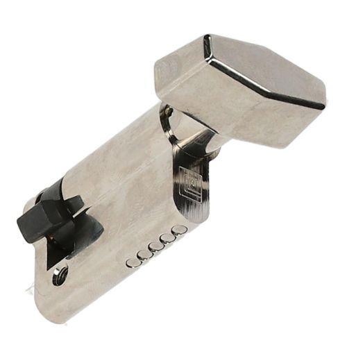 Demi-cylindre européen à bouton laiton nickelé 5 goupilles 10 X 40 mm