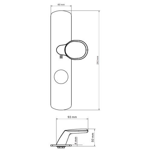 HERACLES NP3580S0036 ensemble sur plaque extérieure tirage laiton pour carénée S
