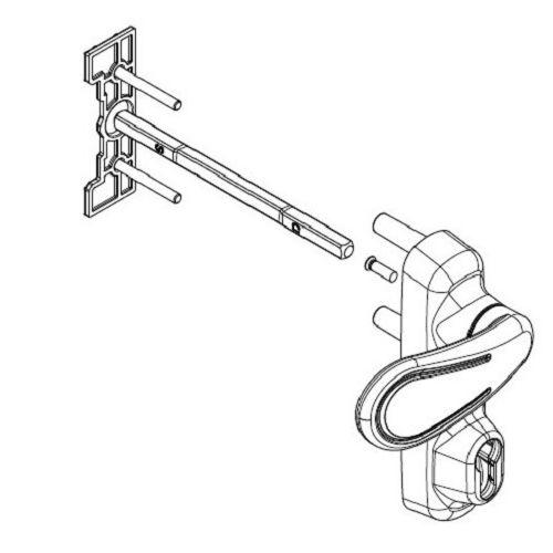 HERACLES F-8572-BLC module extérieur pour antipanique profil européen - béquille
