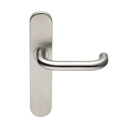 Ensemble double bequille sur plaque JADE série 1294 - Bec de Cane - inox