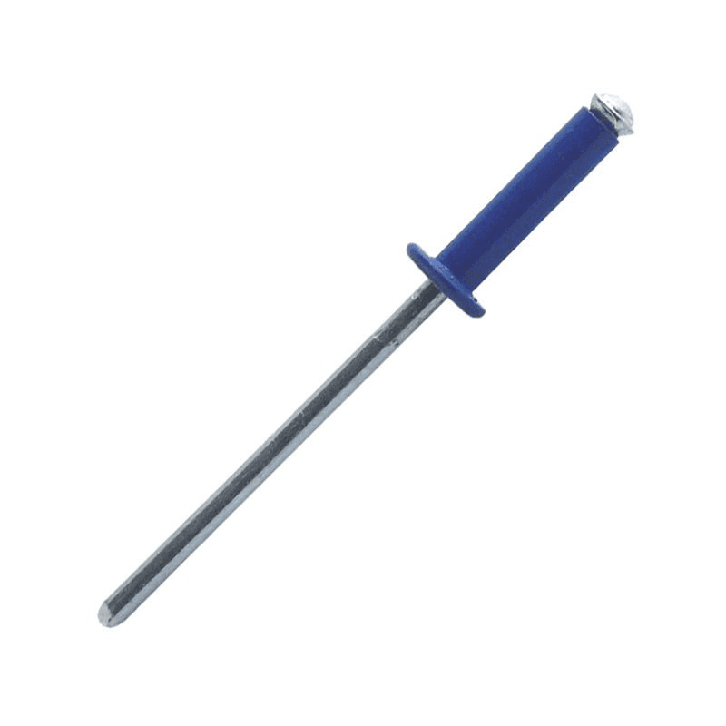 Rivet éclaté - alu/acier - tête plate - BLEU RAL5017