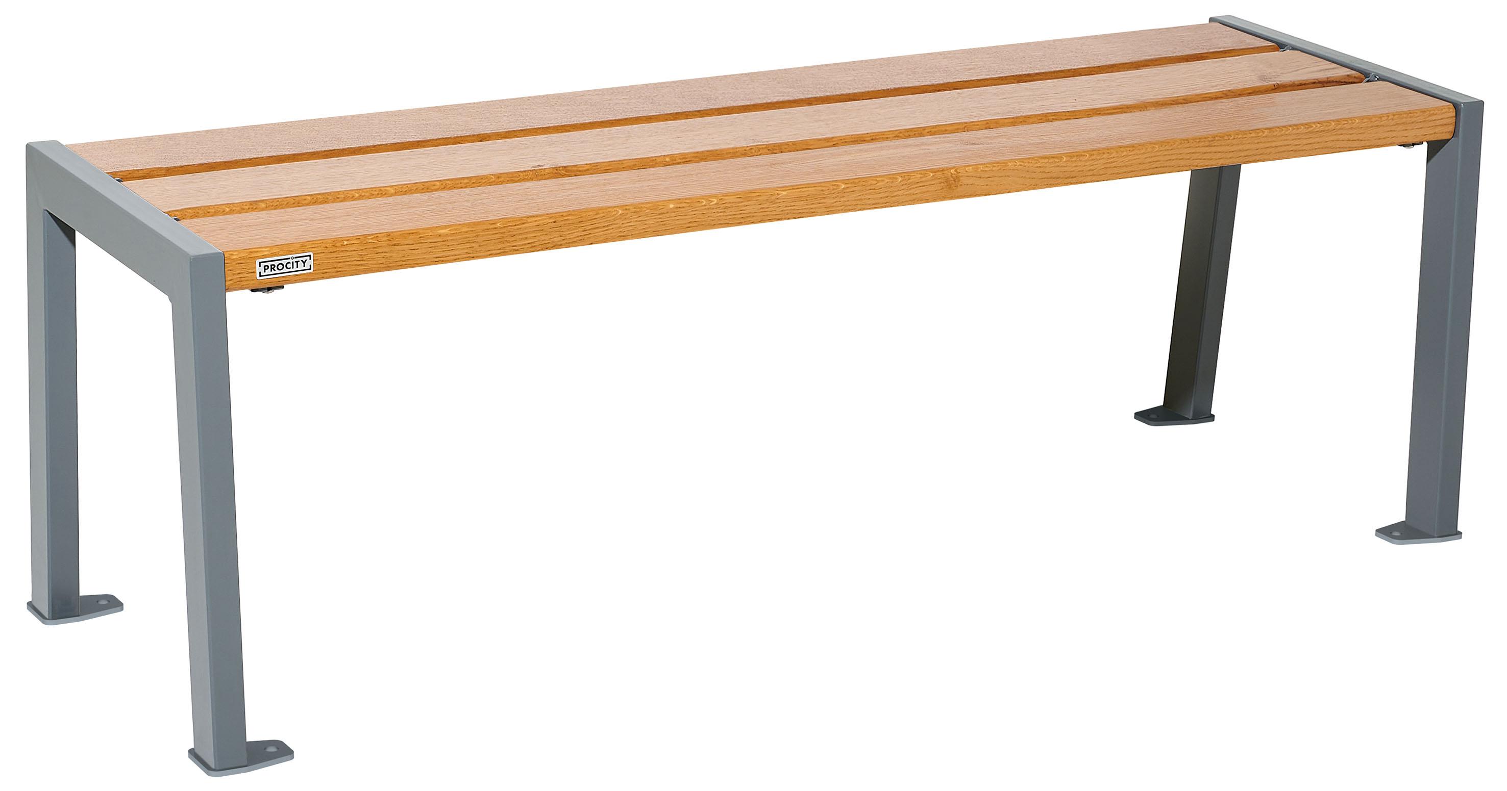 BANQUETTE ACIER/BOIS CHENE CLAIR LG 1200