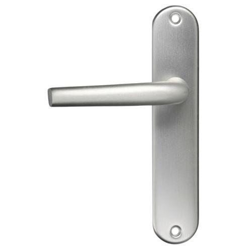 Ensemble double bequille sur plaque SANYA - Aluminium - Bec de cane - 165MM