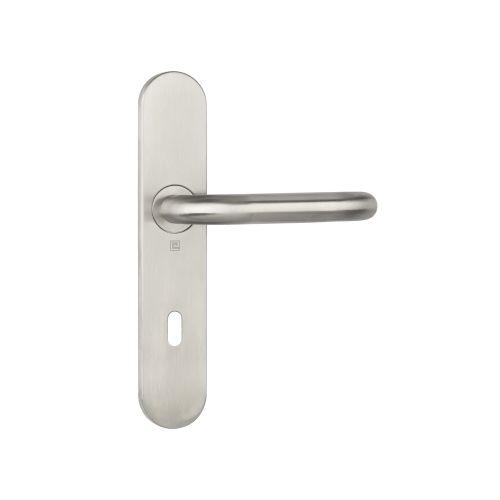 Ensemble double bequille sur plaque JADE série 1294 - Cle L - inox brossé
