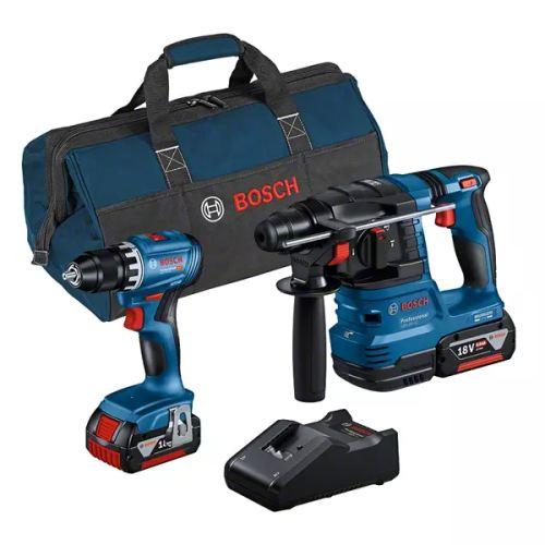 Ensemble de 2 outils 18V Bosch (GSR45/GBH22) - 2 batteries 4 Ah - sac
