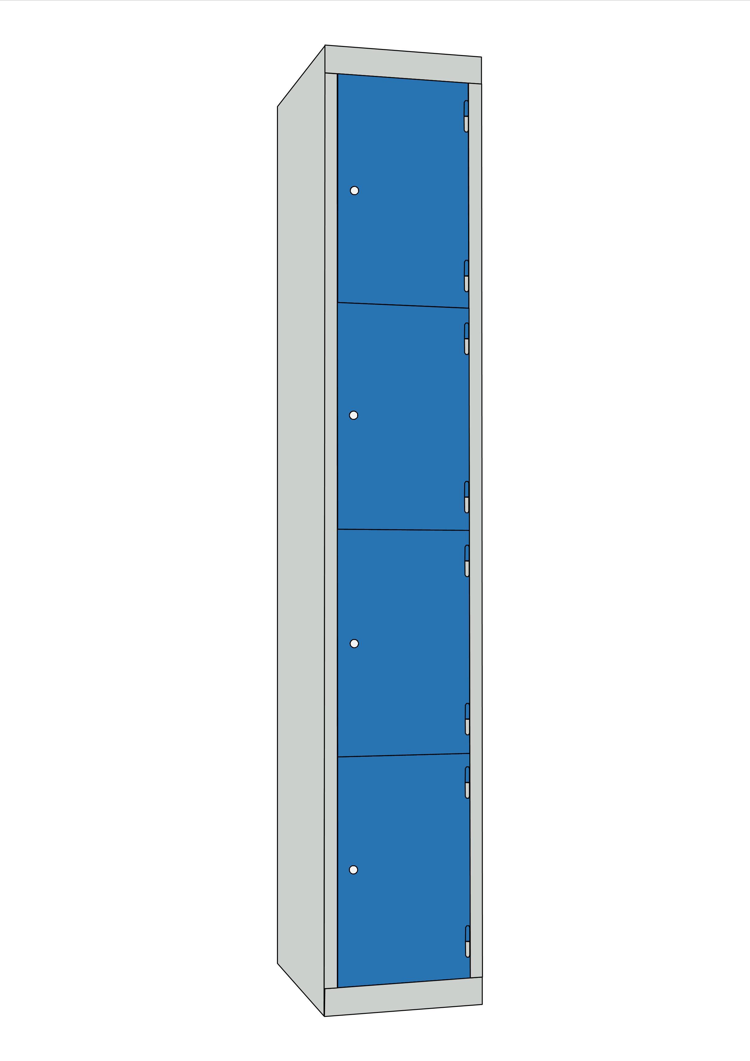 CASIER MONOBLOC 4 CASES 1 COLONNE 300 X 500 X 1800