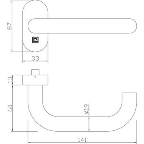 Poignée fenêtre JADE série PF02 - Inox brossé