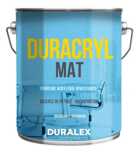 Peinture copolymère acrylique Mat Duracryl blanc 15L - DURALEX