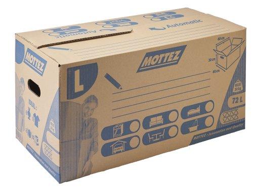 CAISSE DE DEMENAGEMENT CARTON FERMETURE AUTOMATIQUE  DOUBLE CANNELURE