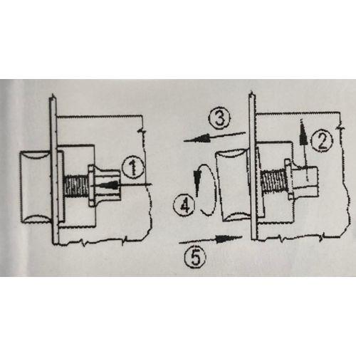 Coffre à larder monopoint étroit Série L100NF - Axe 40 MM - Condamnation - Blanc