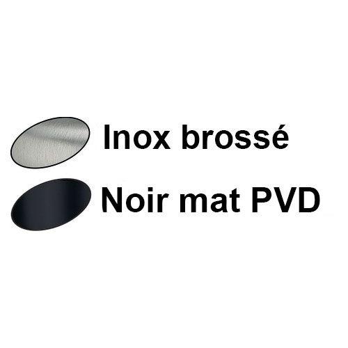 HERACLES B-INOX-BP01N bouton de porte inox noir mat rond plat diamètre 52 mm
