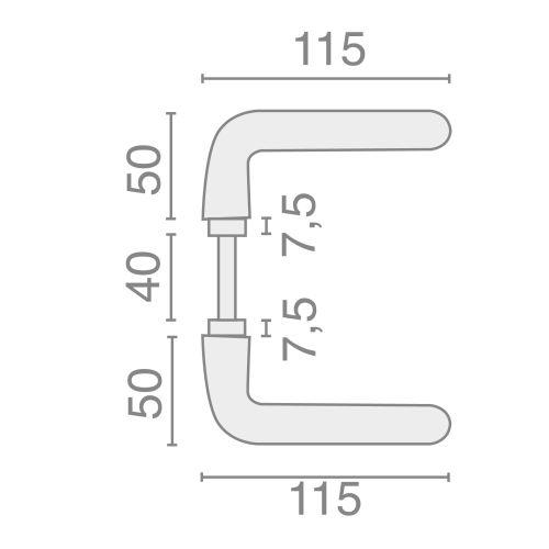 HERACLES B-XENIA-S1-0 paire de béquille série 1 argent XENIA