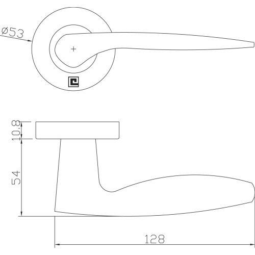 HERACLES B-INOX-BM03 béquille double sur rosace massive inox 4003