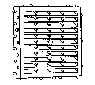 GRILLE CARREE BLANCHE TYPE 150
