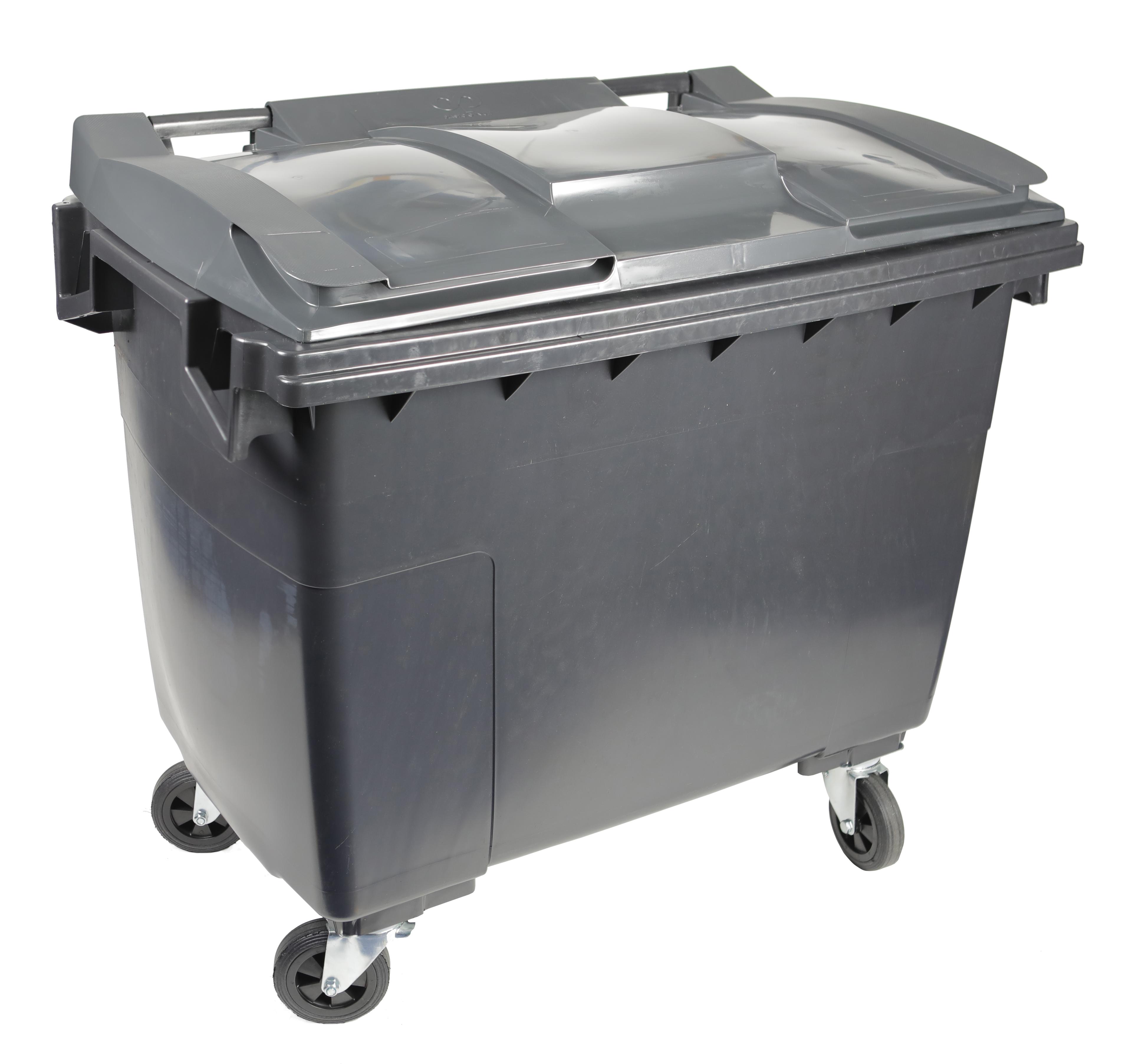 CONTENEUR 4 ROUES COUVERCLE GRIS