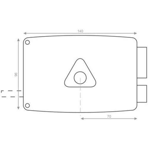HERACLES C5-501212M-1MV2 Serrure monopoint en applique ERCY 5 goupilles 5G horiz