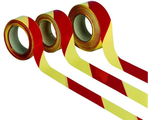 RUBAN DE SIGNALISATION 50 X 100 ROUGE/JAUNE
