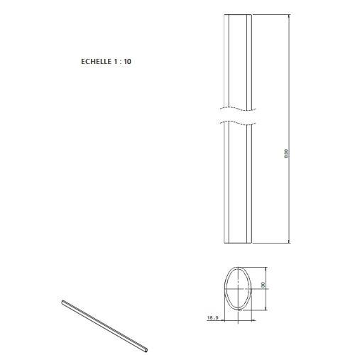 HERACLES F-8804F-ARG antipanique barre 1 point argent EVAK