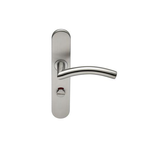 Ensemble double bequille sur plaque JADE série 1494 - voyant- inox brossé