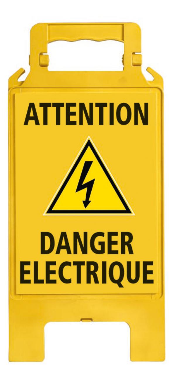 CHEVALET DE SIGNALISATION JAUNE