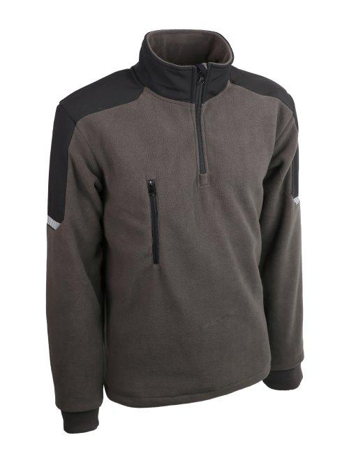 PULL POLAIRE GRIS/NOIR TAILLE S A 4XL