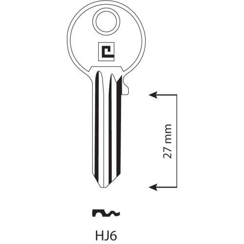 HERACLES HJ6 ébauche de clé type JPM HJ6 (boîte de 100)