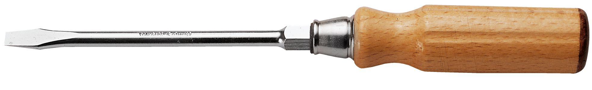 ATHH - Tournevis manche bois pour vis à fente - lame forgée avec 6 pans