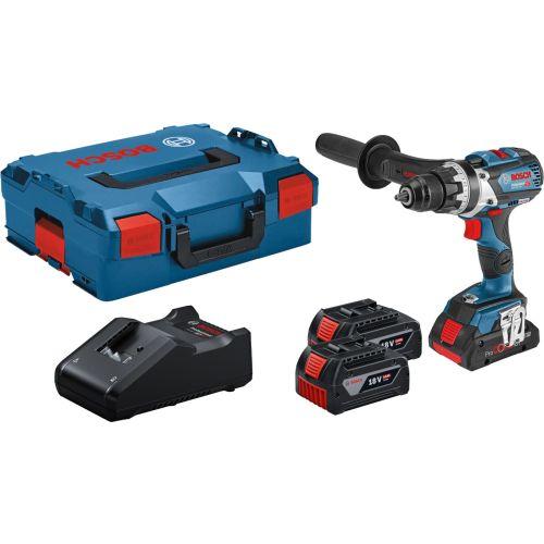 Perceuse-visseuse 18V Bosch GSR 18V-110 C + 3 batteries 5Ah + chargeur + L-BOXX