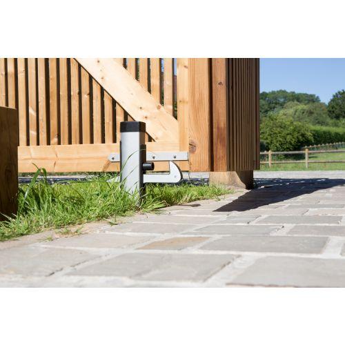 LOCINOX P00006705 Arrêt de portillon à crochet en aluminium thermolaqué argent