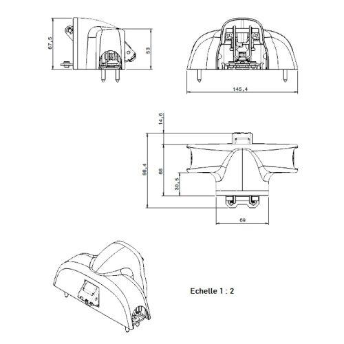 HERACLES F-8826F-ARG fermeture anti-panique PUSH 3 points argent EVAK