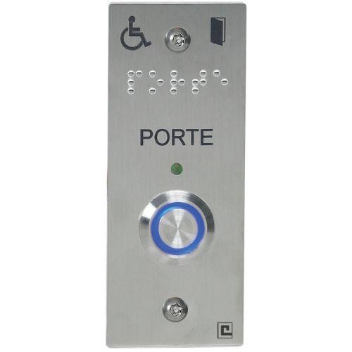 HERACLES PL40NFLH bouton poussoir NO/NF sur plaque inox 40 x 100 mm loi PMR - 2