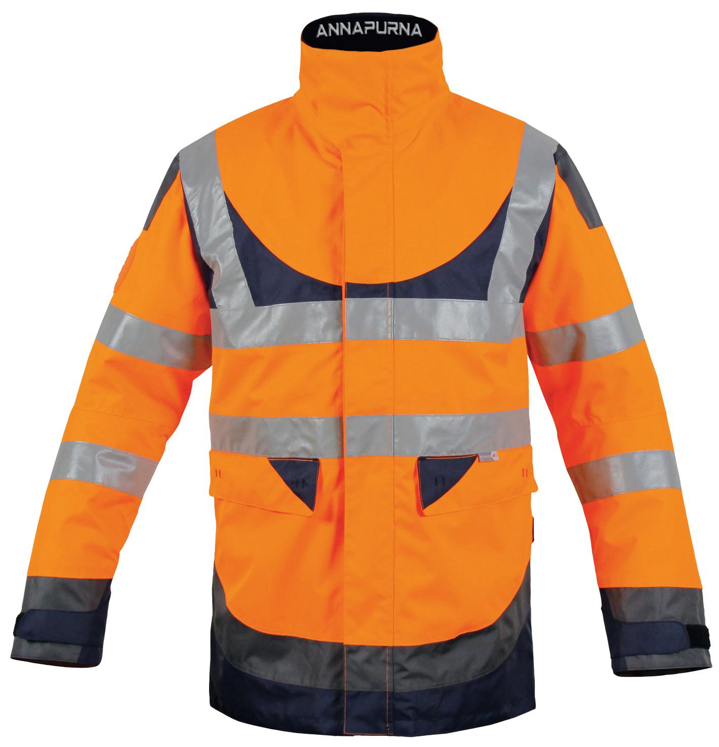 PARKA/VESTE DE PLUIE HT ANNAPURNA ORANGE/GRIS/MARINE TAILLE S A 3XL