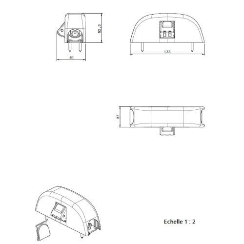 HERACLES F-8806F-DL-NR antipanique barre 3 points noire EVAK