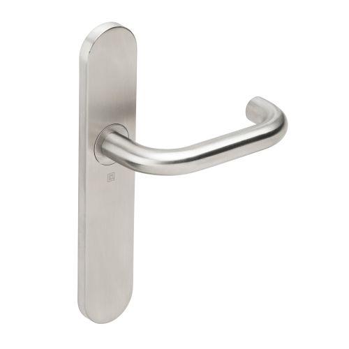 Ensemble double bequille sur plaque JADE série 1294 - Bec de Cane - inox