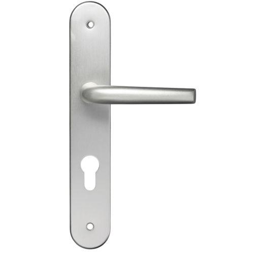Ensemble double bequille sur plaque SANYA - Aluminium - Clé I - 195MM