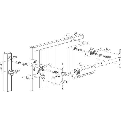 LOCINOX P00010735 ferme portillon pour grands portails Samson 2